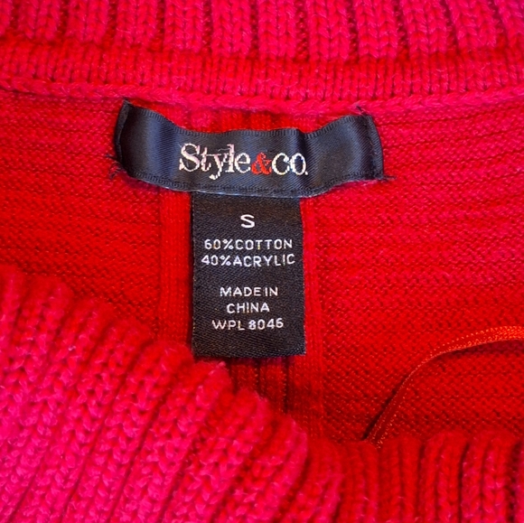 Style & Co Red tunic sweater - Picture 6 of 6